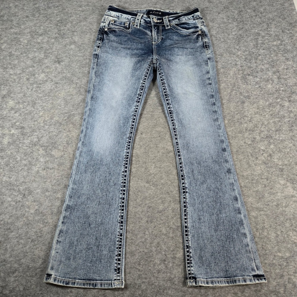 Fleur by Miss Me Womens Blue SR181 Bootcut Western Jeans 28/6